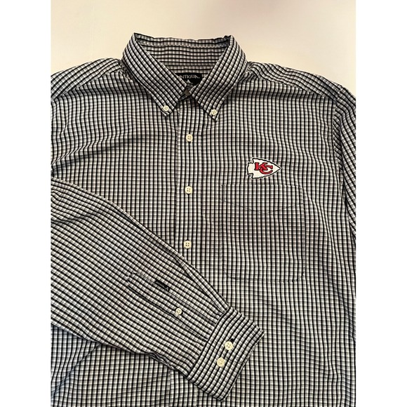 Antigua Other - Antigua NFL Kansas City Chiefs Long Sleeve Button Up Shirt Black White Size XL